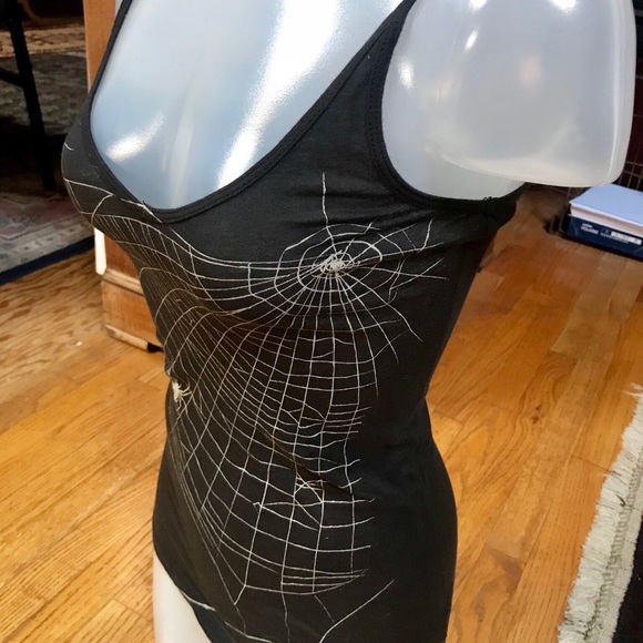 Hot Topic Tops - NWT Spider web tank top.  Hot Topic.  XS.